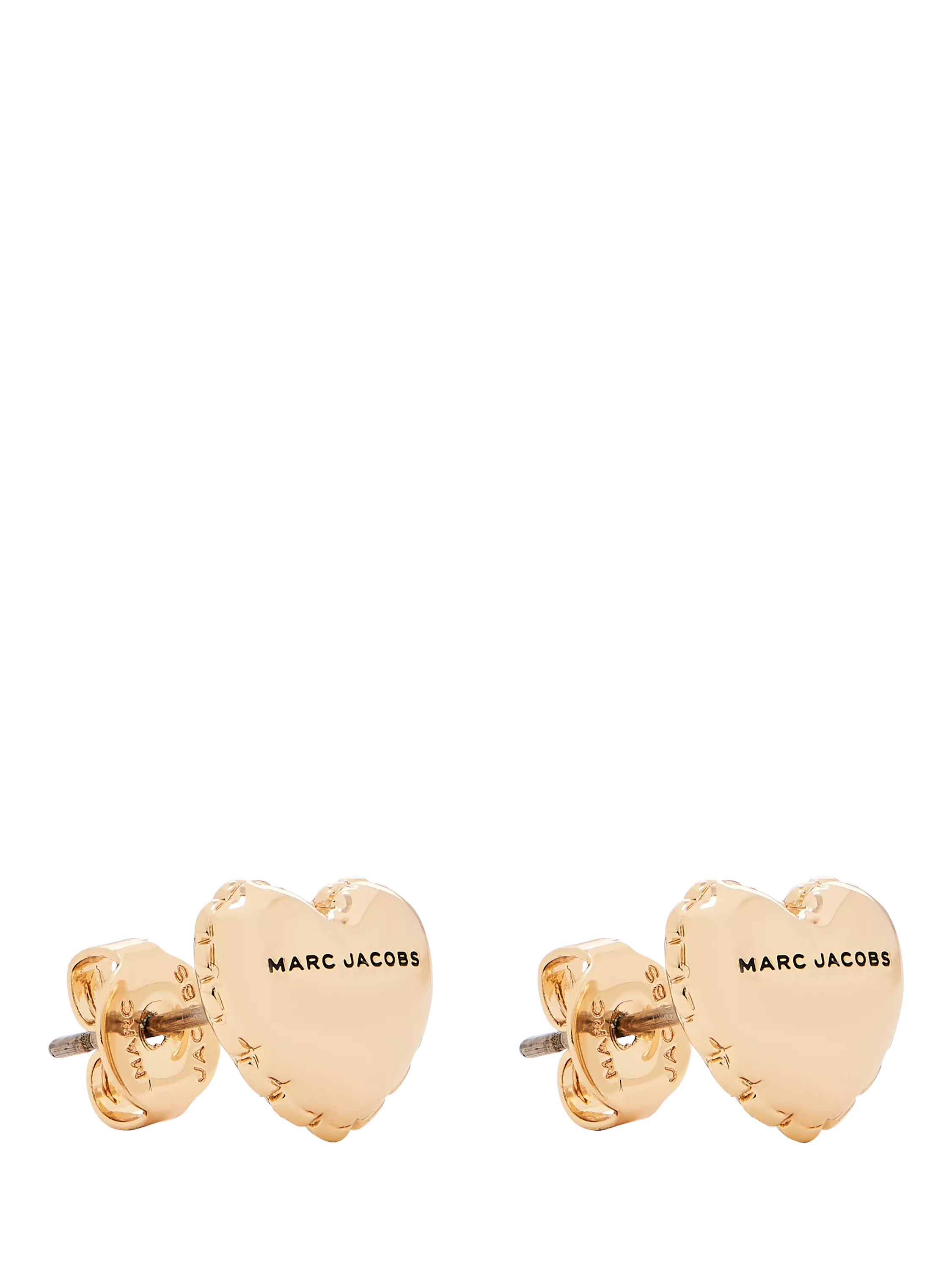 Marc Jacobs heart stud earrings gold plated (British brand)