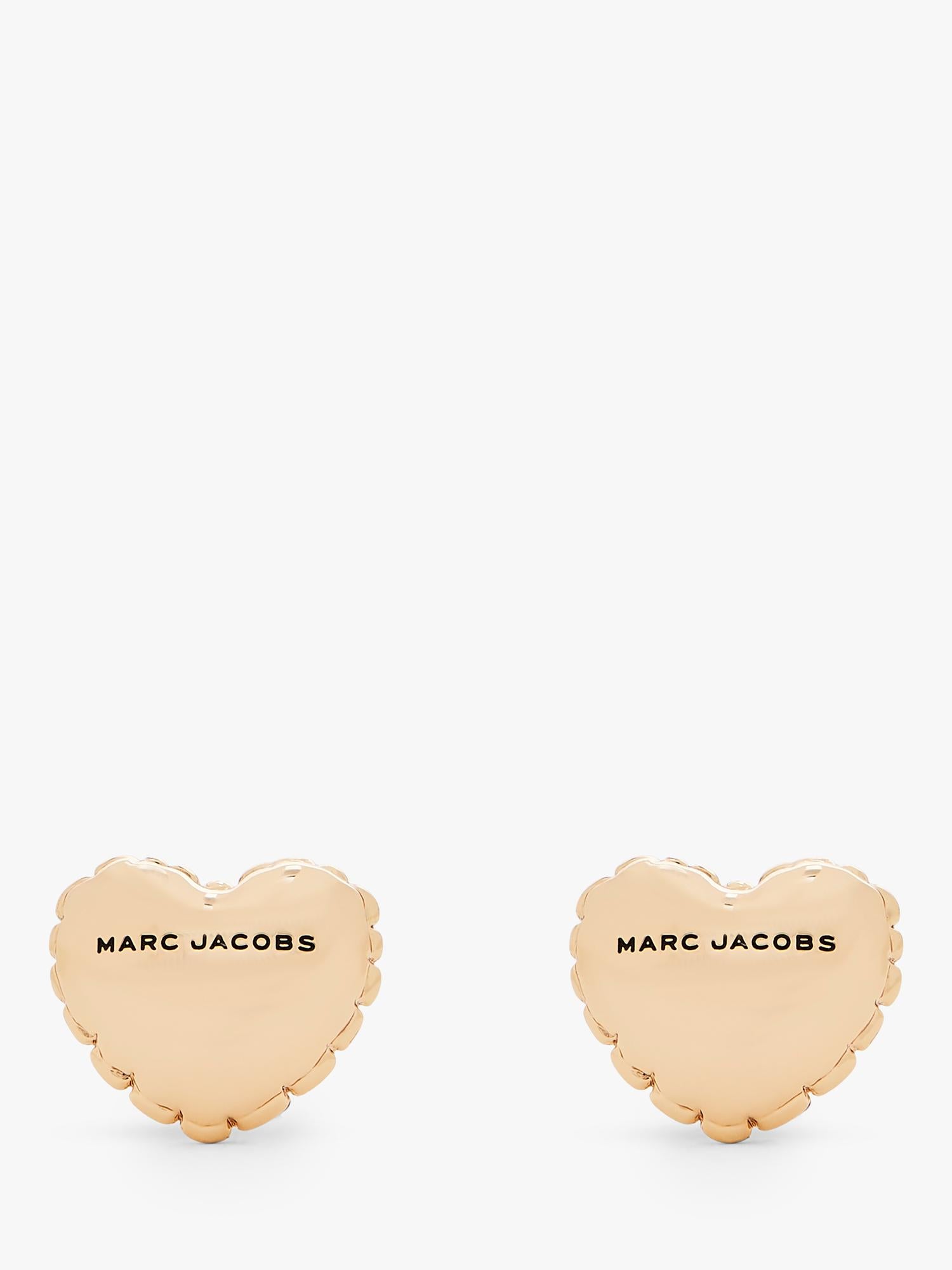 Marc Jacobs heart stud earrings gold plated (British brand)