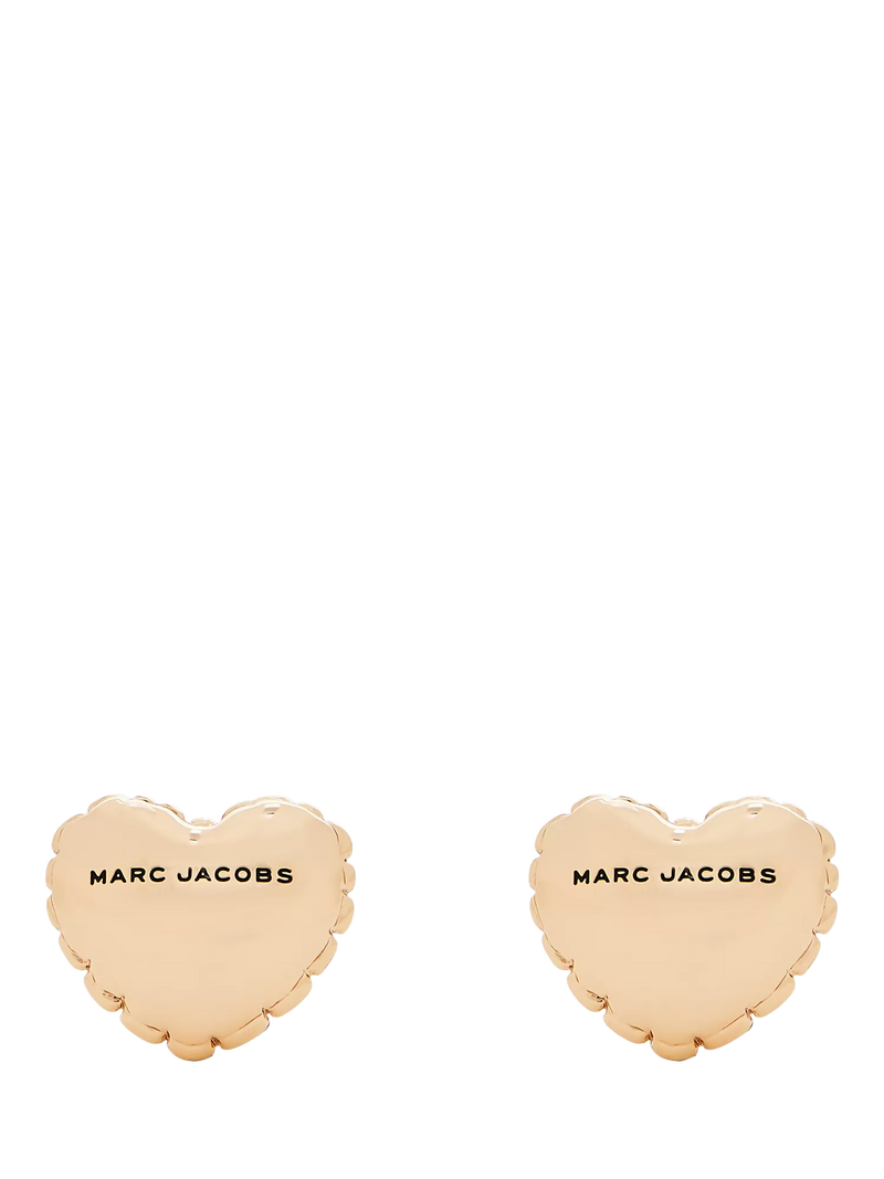 Marc Jacobs heart stud earrings gold plated (British brand)