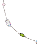 Marc Jacobs charm necklace silver multi crystal, imported from the UK