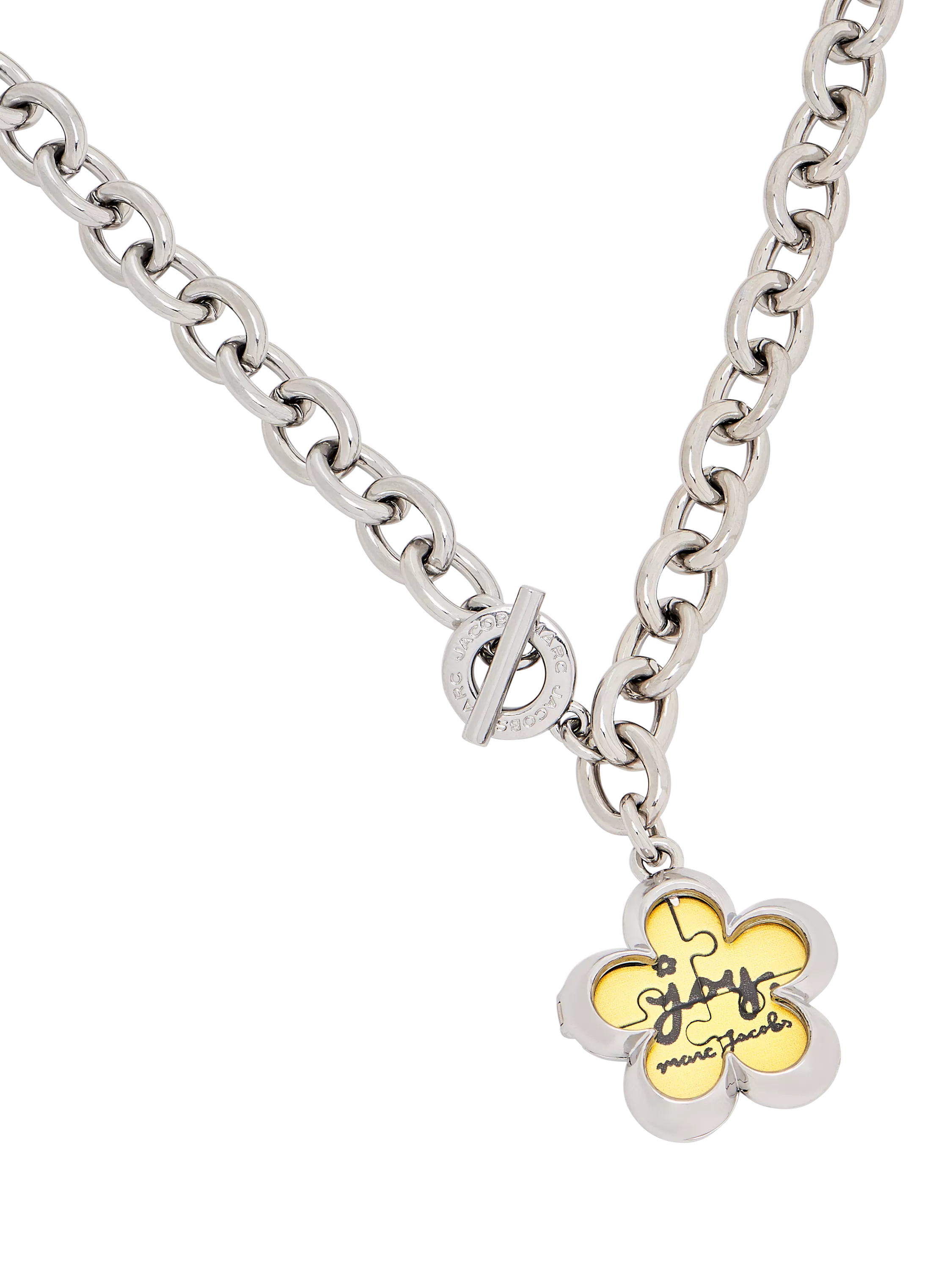Marc Jacobs Daisy Puzzle Pendant in silver multi, UK version