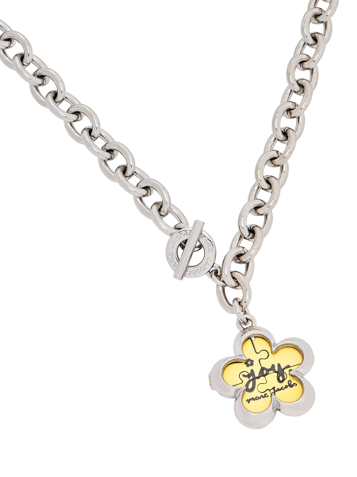 Marc Jacobs Daisy Puzzle Pendant in silver multi, UK version