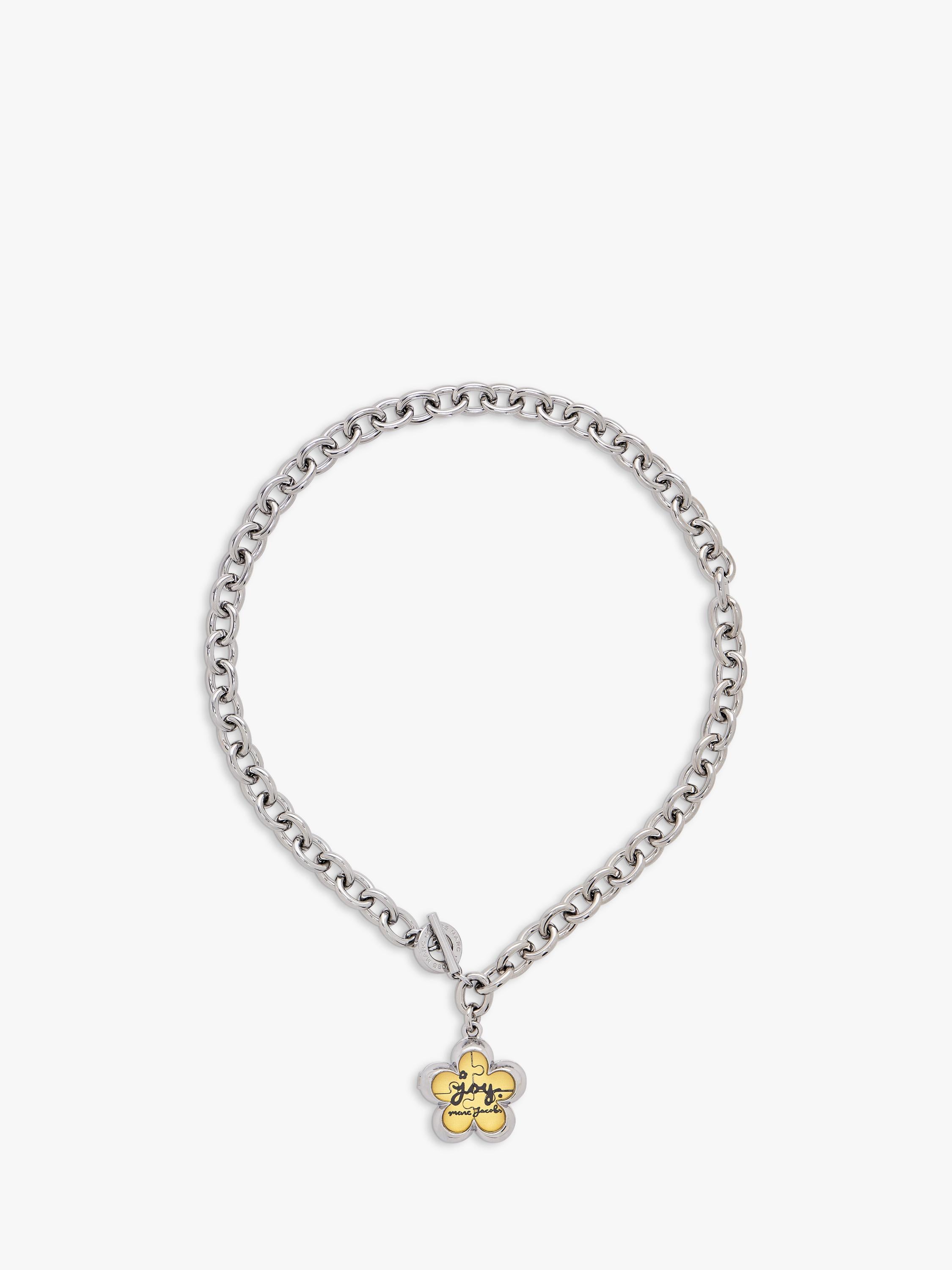 Marc Jacobs Daisy Puzzle Pendant in silver multi, UK version