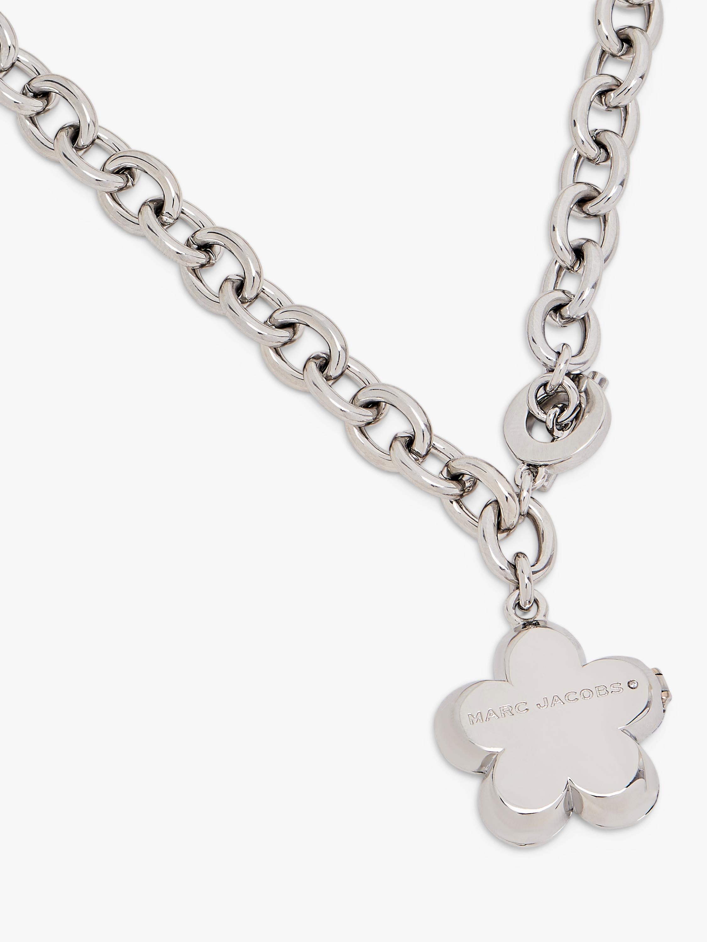 Marc Jacobs Daisy Puzzle Pendant in silver multi, UK version