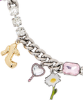 Marc Jacobs charm necklace silver multi, imported from the UK