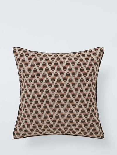 John Lewis John Lewis Rustic Geo Weave Cushion, Brown Multi Scatter Cushion 43 x 43 cm- Buy online at McGrocer
