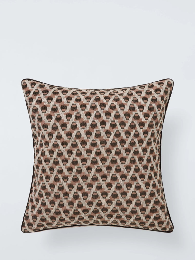 John Lewis rustic geo weave cushion brown multi 43cm - British product