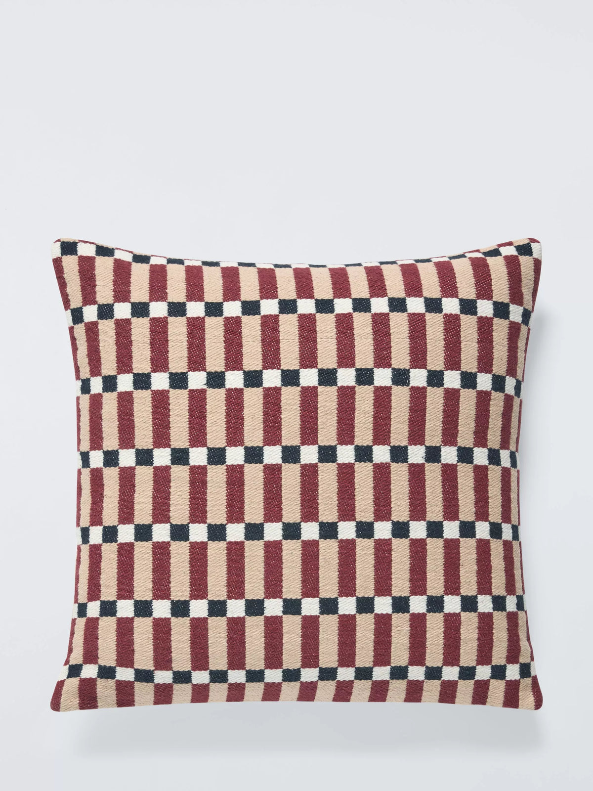 John Lewis Grid Geometric cushion Burnt Umber 50cm - British product