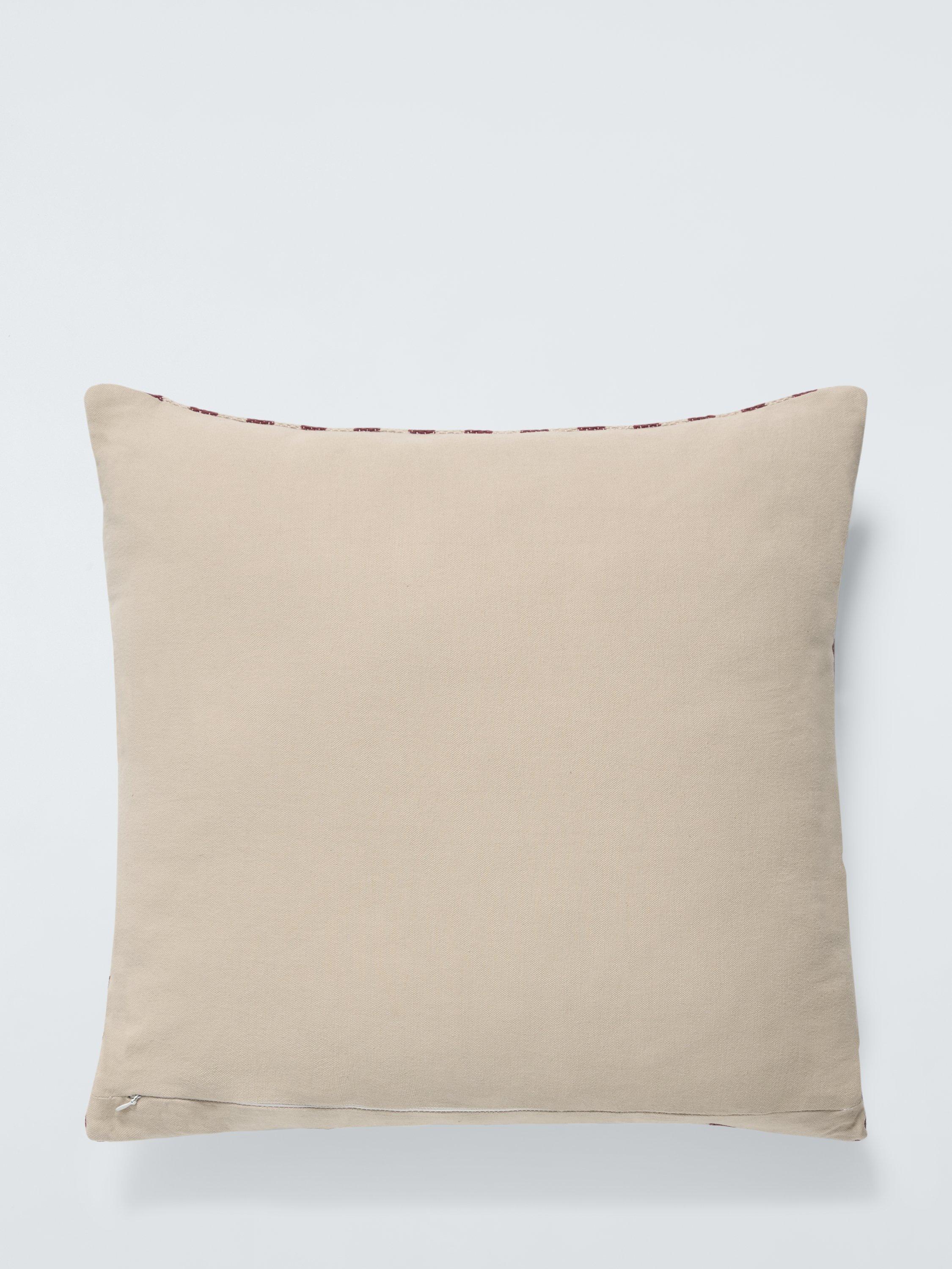 John Lewis Grid Geometric cushion Burnt Umber 50cm - British product