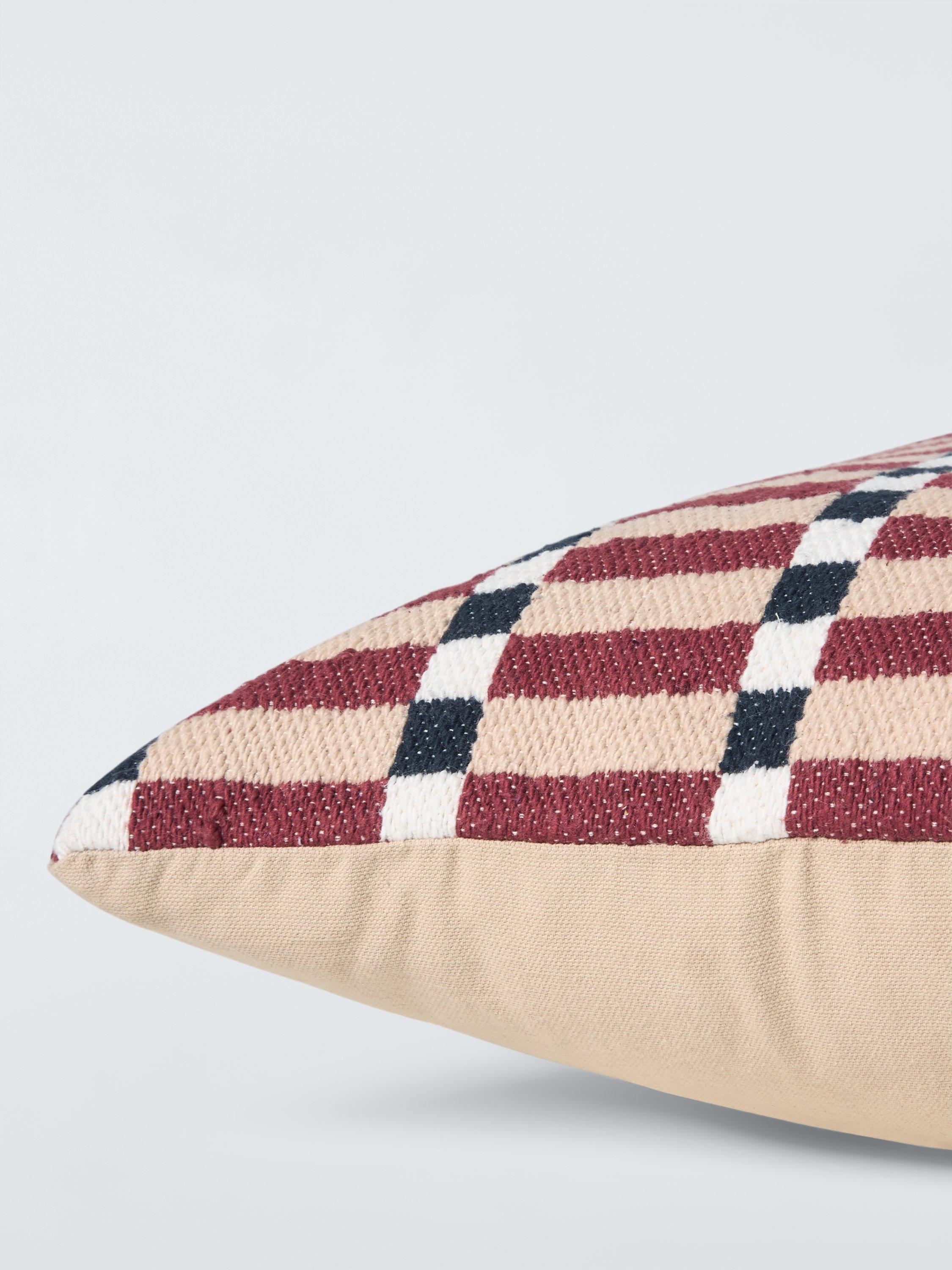 John Lewis Grid Geometric cushion Burnt Umber 50cm - British product