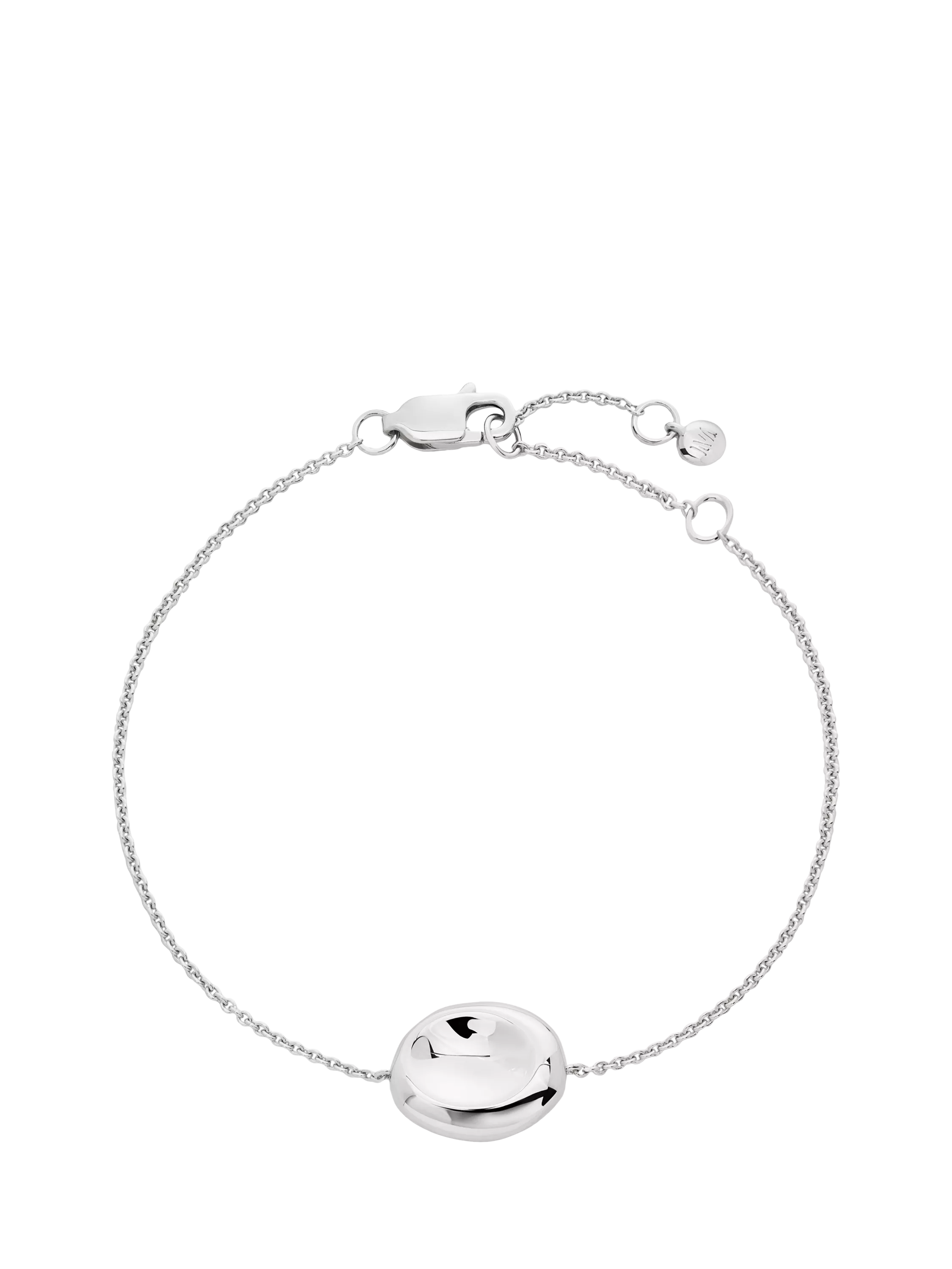 Monica Vinader Aria Adjustable Bracelet sterling silver, imported from the UK