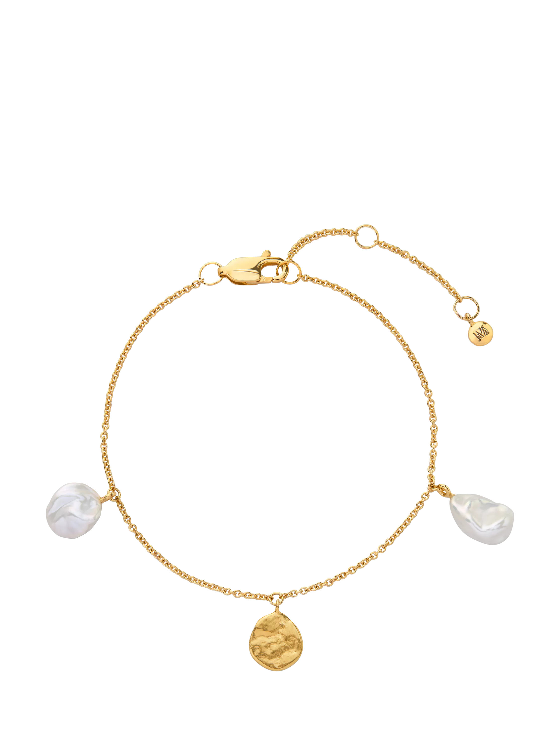 Monica Vinader keshi pearl bracelet gold 18k - British product