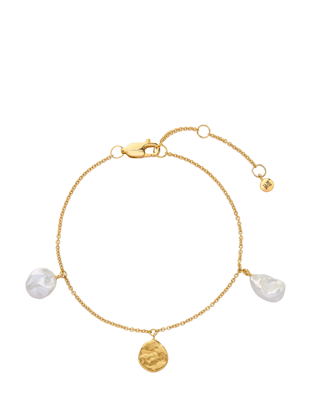 Monica Vinader keshi pearl bracelet gold 18k - British product