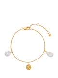 Monica Vinader keshi pearl bracelet gold 18k - British product