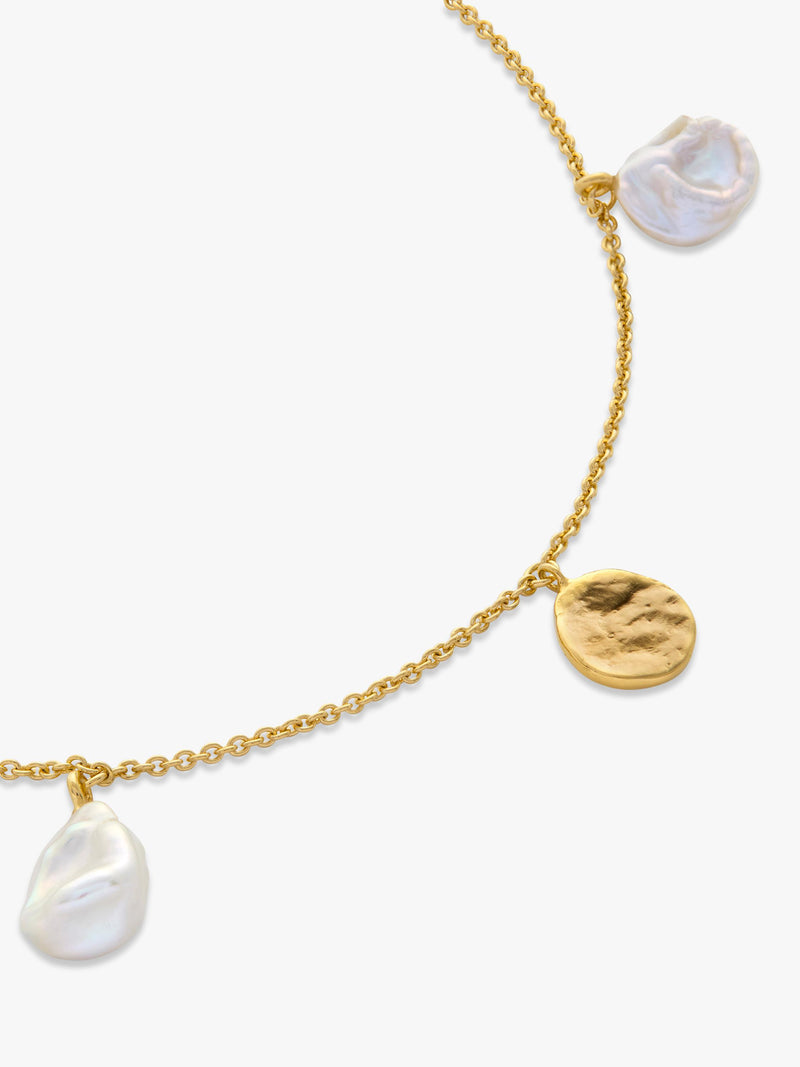 Monica Vinader keshi pearl bracelet gold 18k - British product