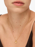 Monica Vinader Capri Keshi Pearl Disc Necklace in gold, imported from the UK