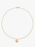 Monica Vinader Capri Keshi Pearl Disc Necklace in gold, imported from the UK