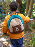 Frugi Beary Wild fleece backpack for kids, UK version