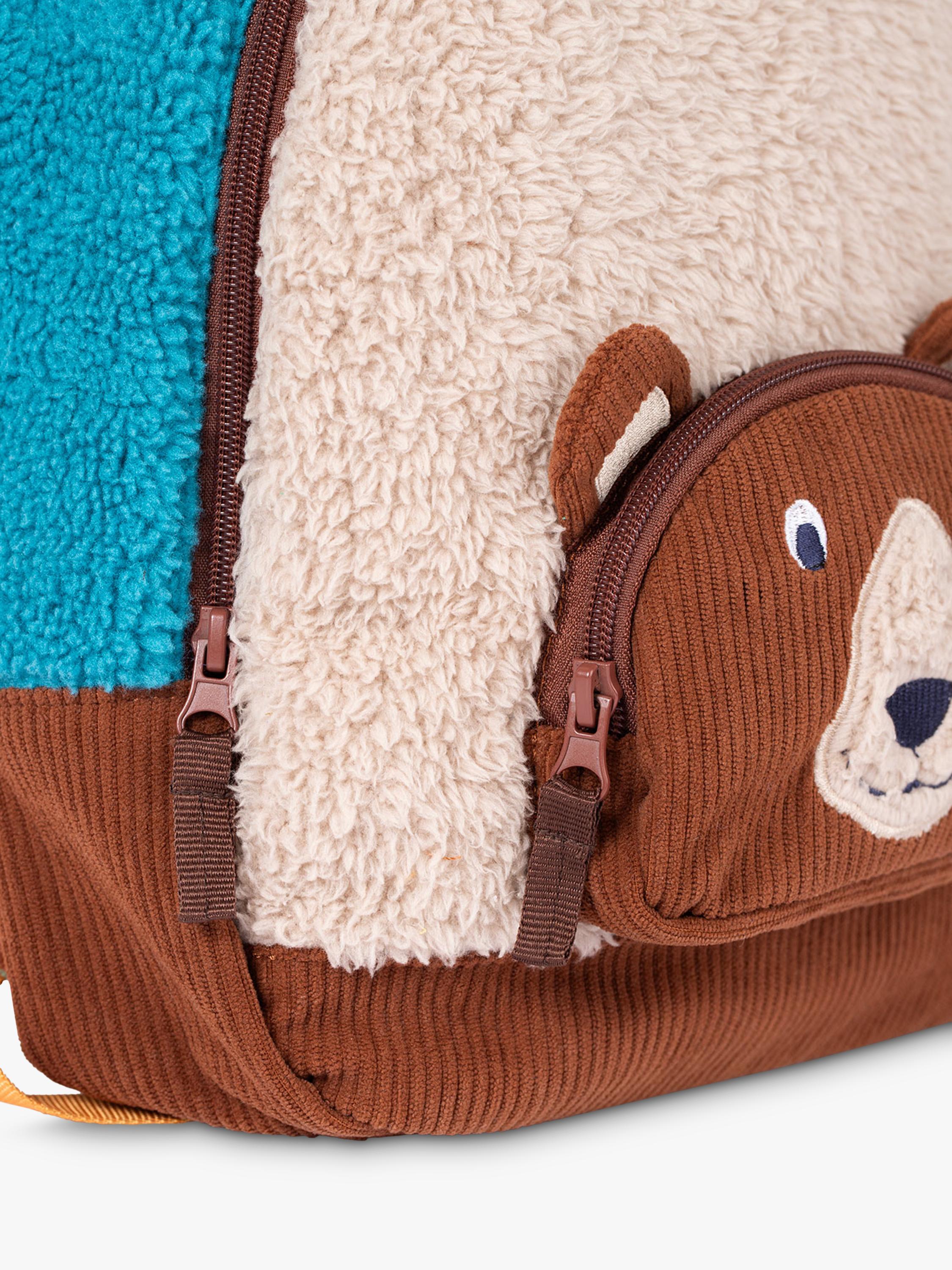 Frugi Beary Wild fleece backpack for kids, UK version