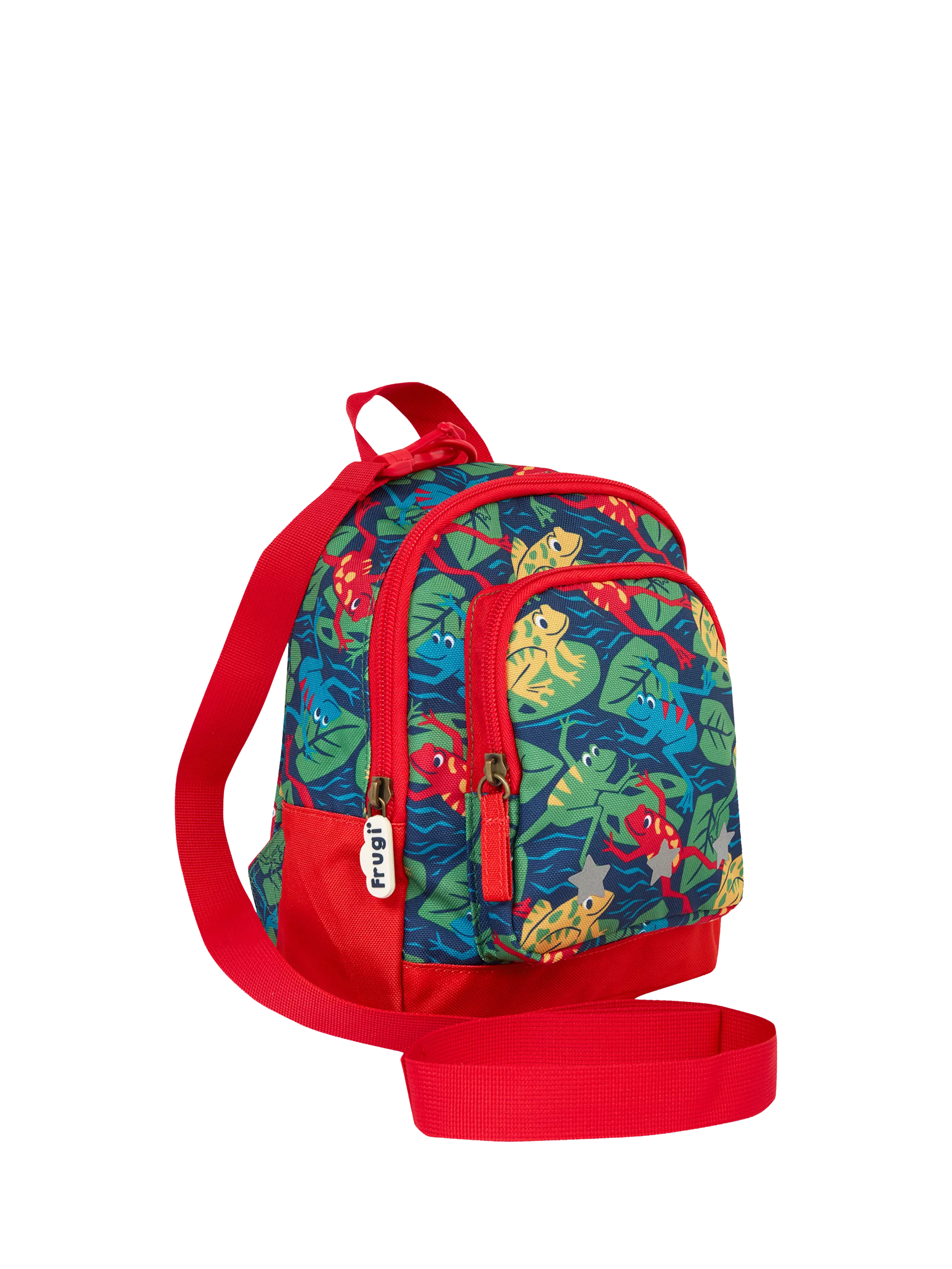 Frugi kids backpack Be Hoppy frog print - British product