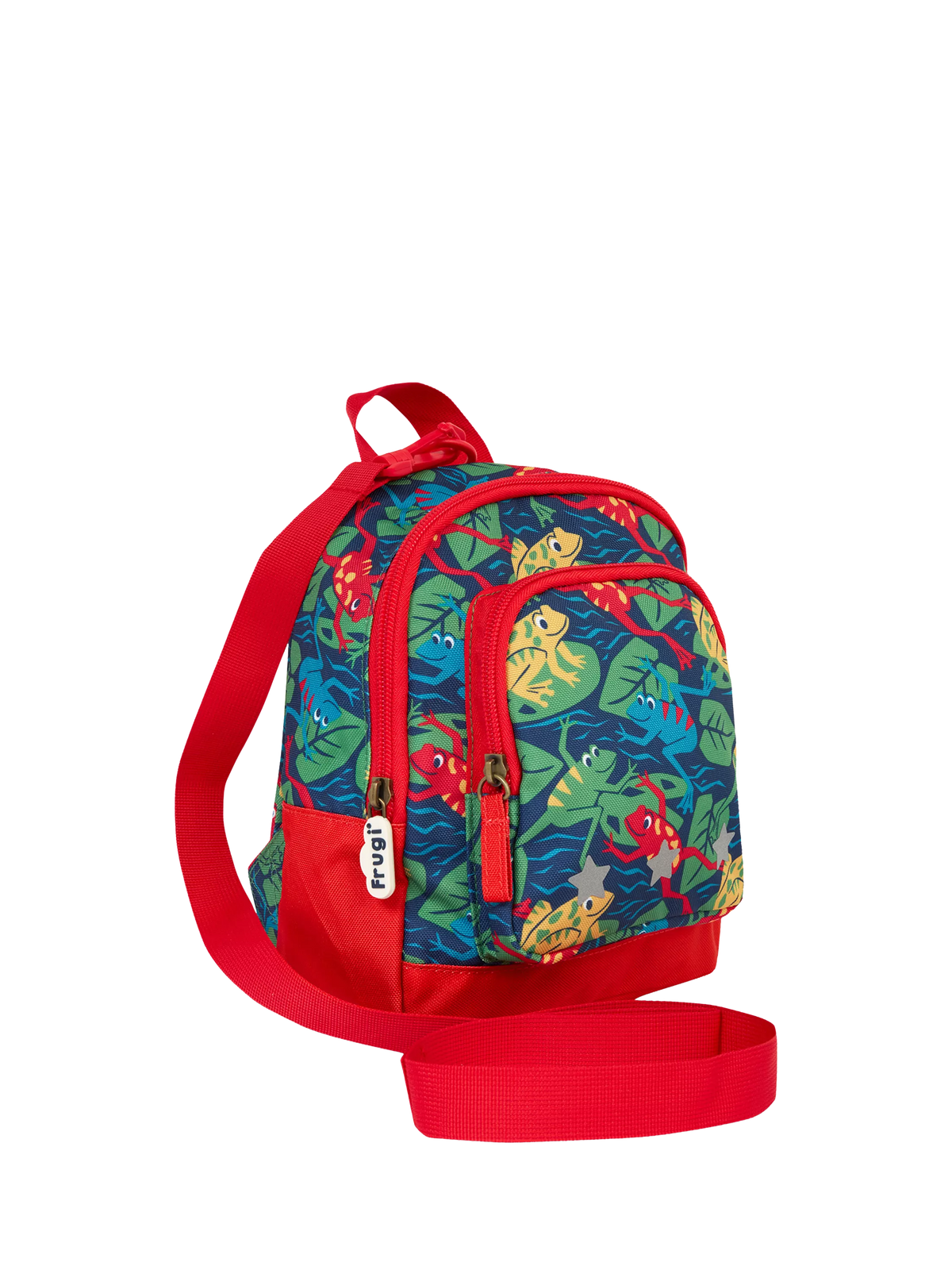 Frugi kids backpack Be Hoppy frog print - British product