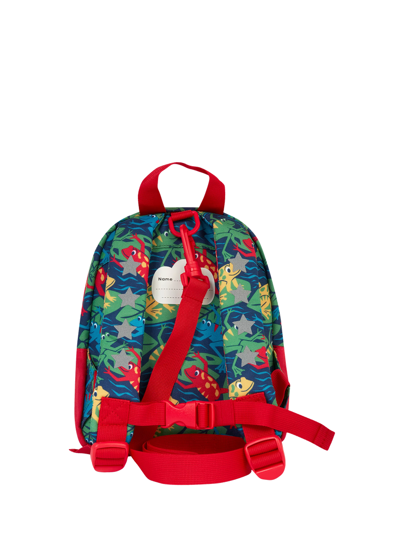 Frugi kids backpack Be Hoppy frog print - British product