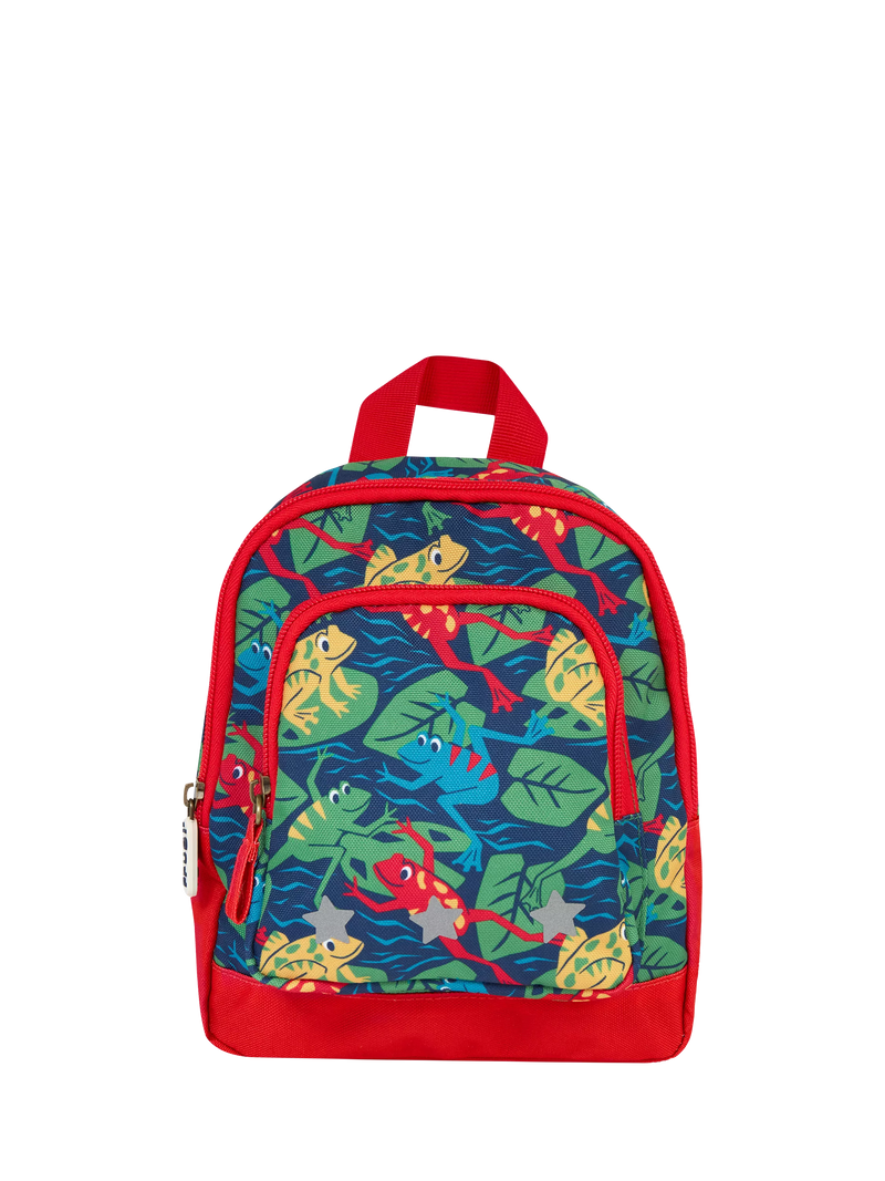 Frugi kids backpack Be Hoppy frog print - British product
