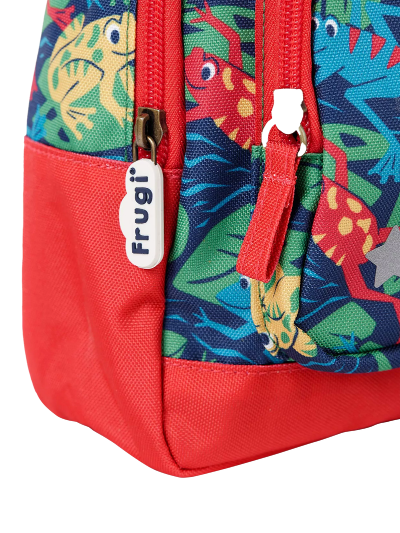 Frugi kids backpack Be Hoppy frog print - British product