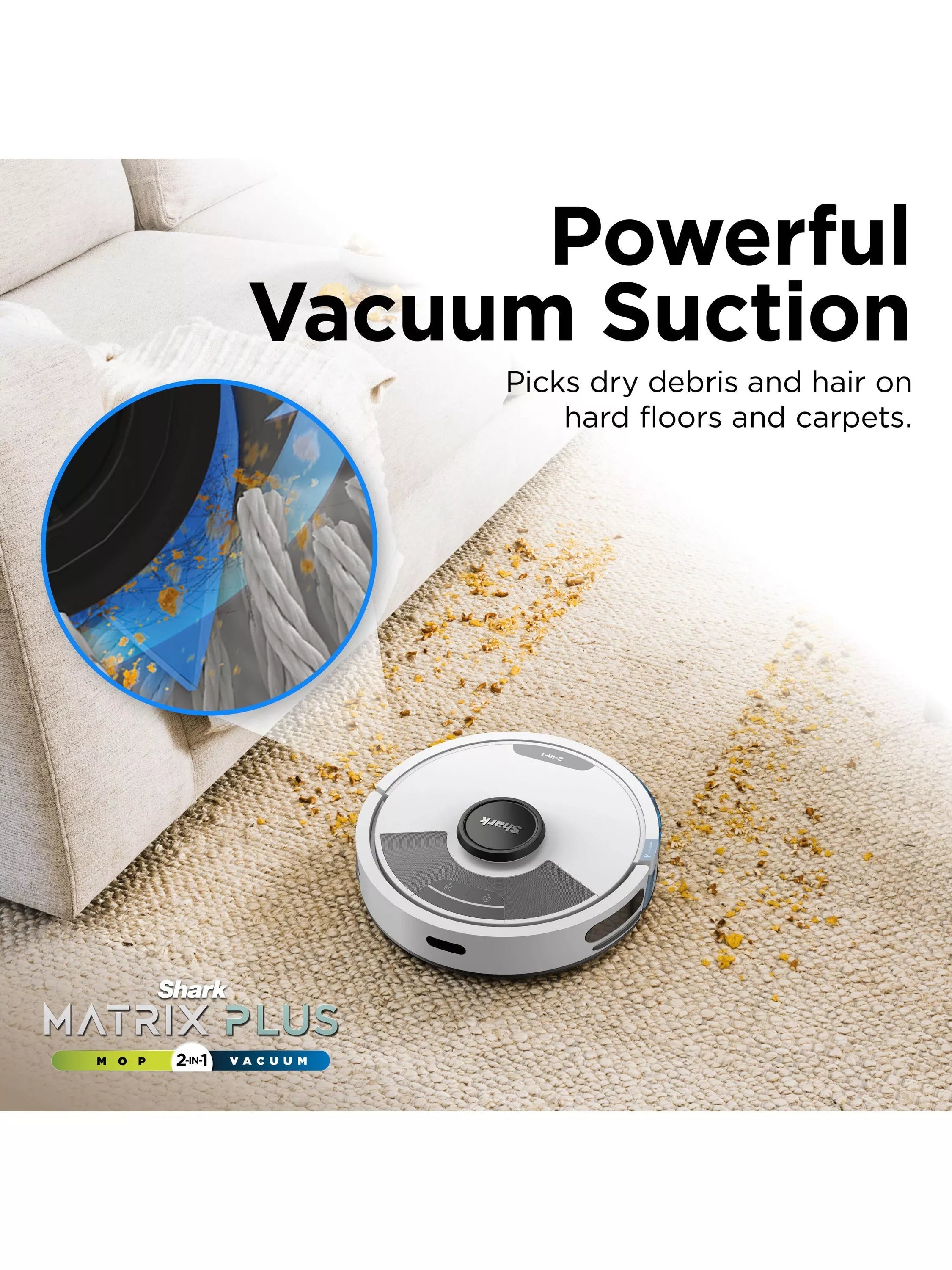 Shark Matrix Plus robot vacuum cleaner white silver, imported from the UK