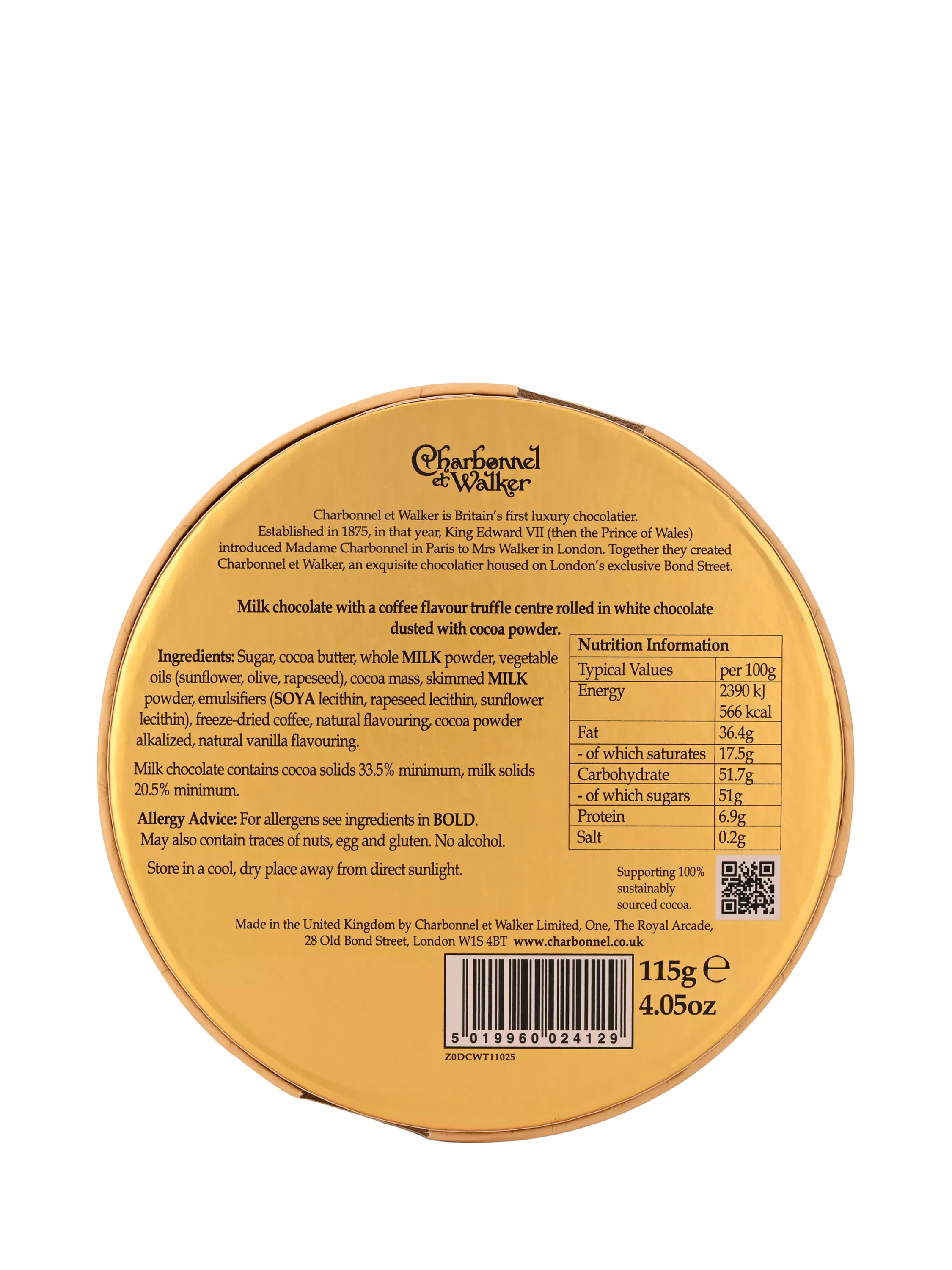 Charbonnel et Walker Tiramisu Truffles 115g, UK version