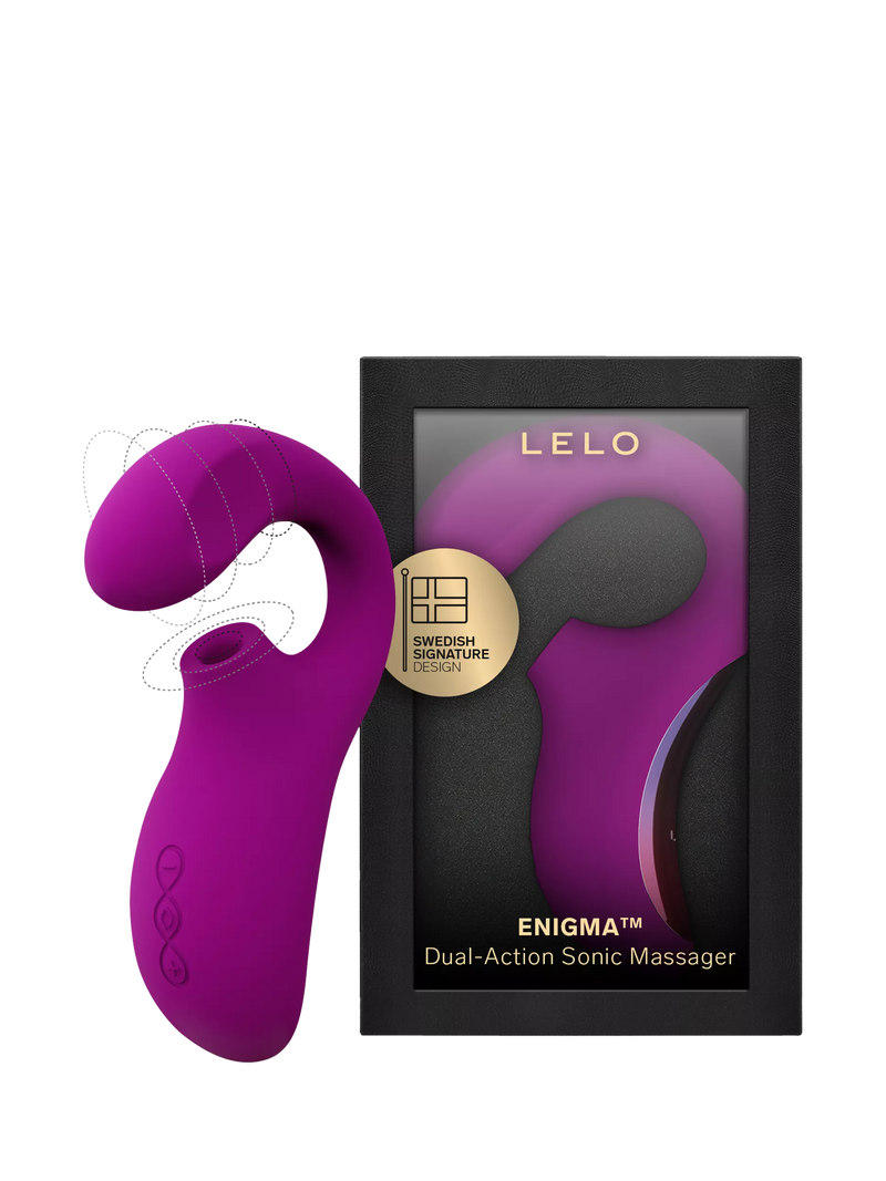 LELO ENIGMA Deep Rose dual-action sonic vibrator, UK version