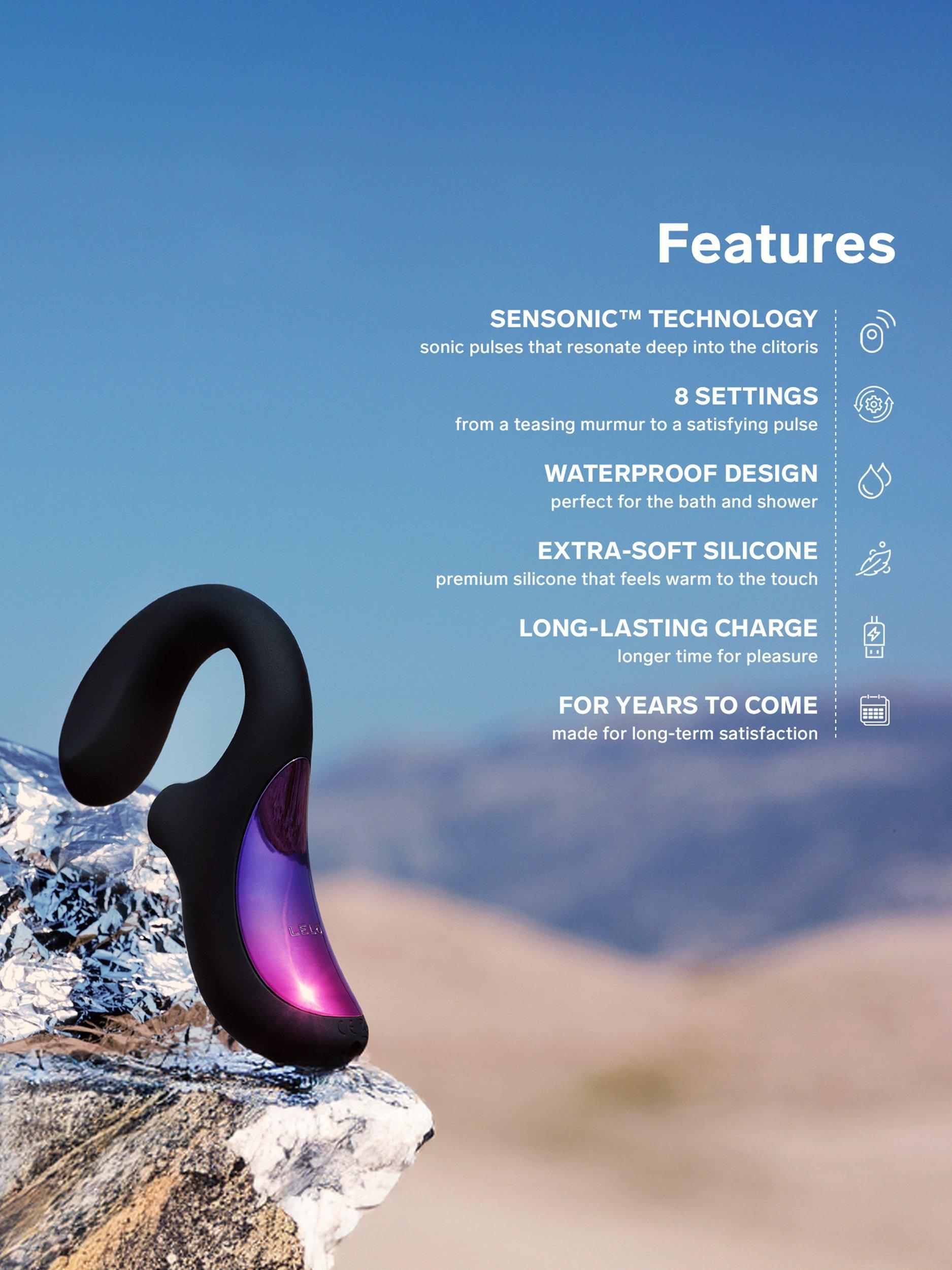 LELO ENIGMA Deep Rose dual-action sonic vibrator, UK version