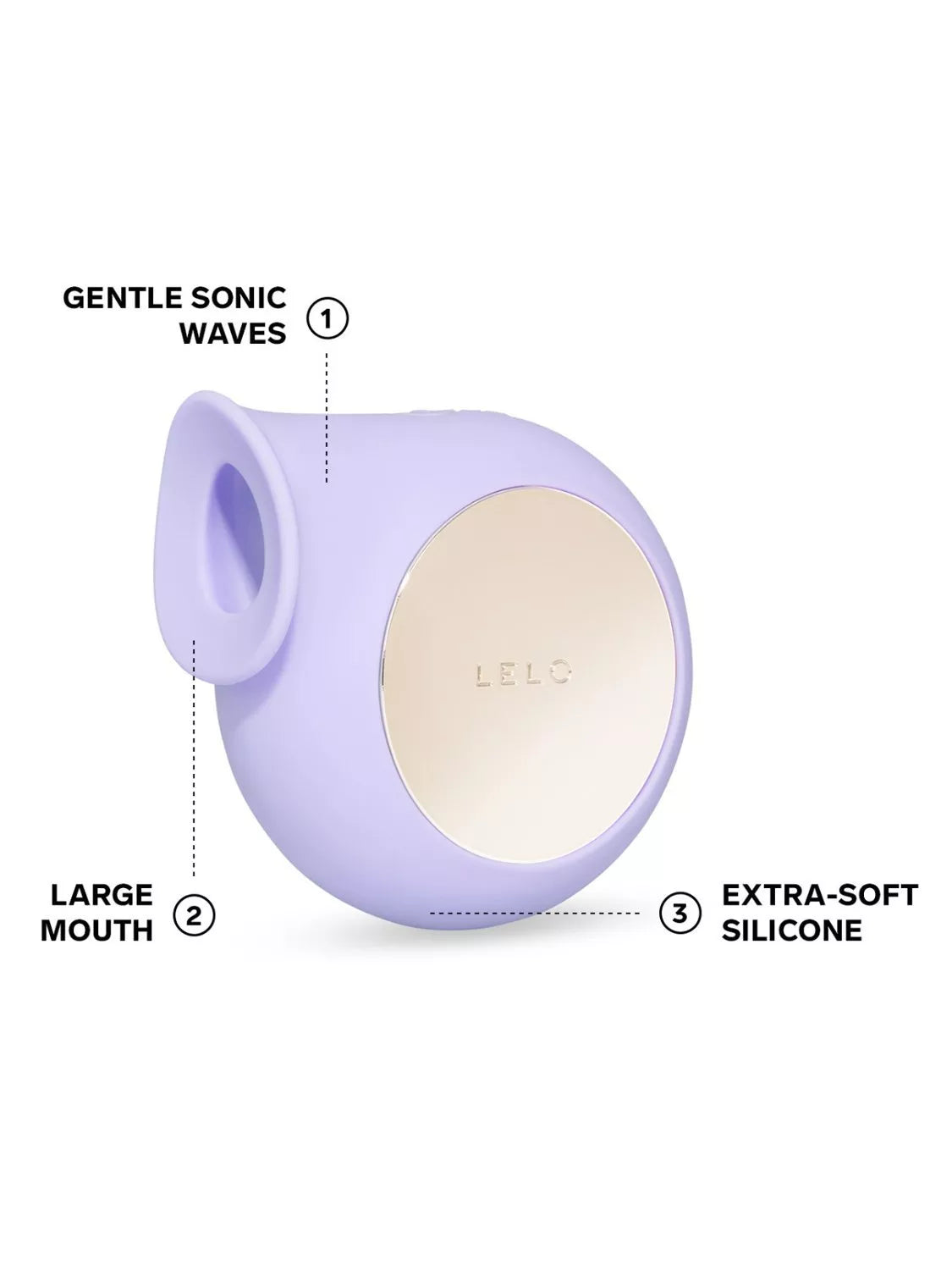LELO SILA Lilac sucking vibrator, UK version