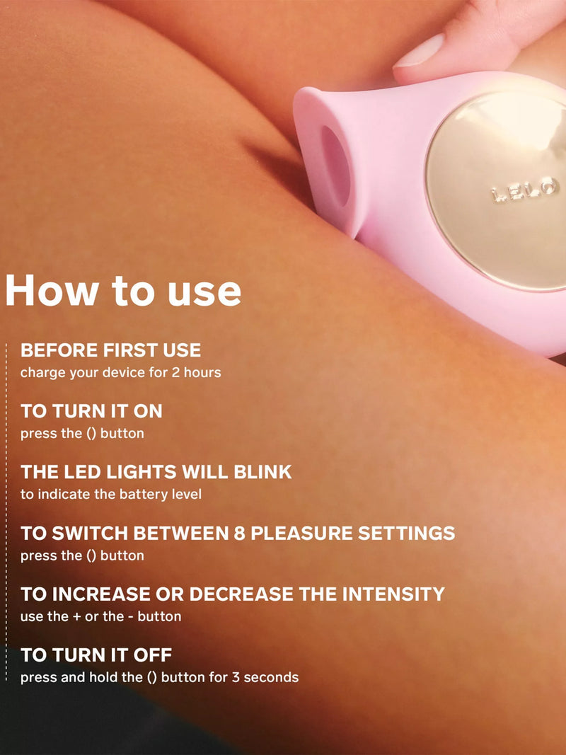 LELO SILA Lilac sucking vibrator, UK version