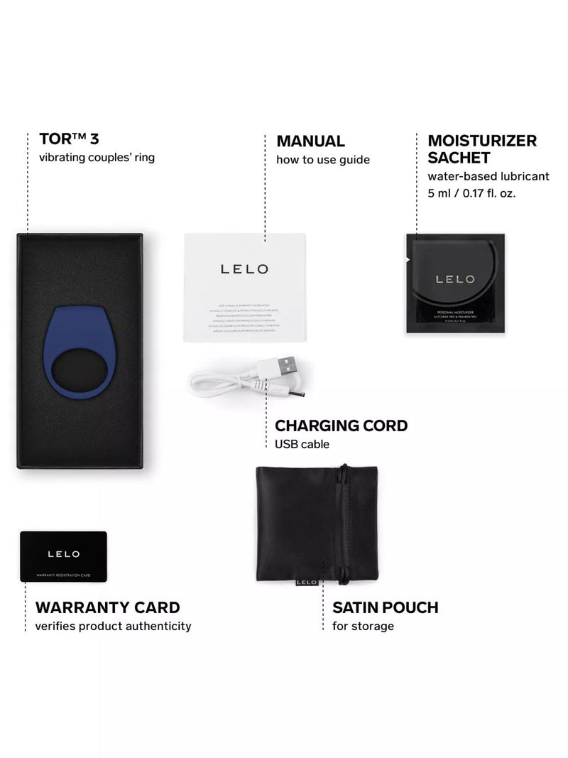 LELO TOR 3 couples vibrator Base Blue (British brand)