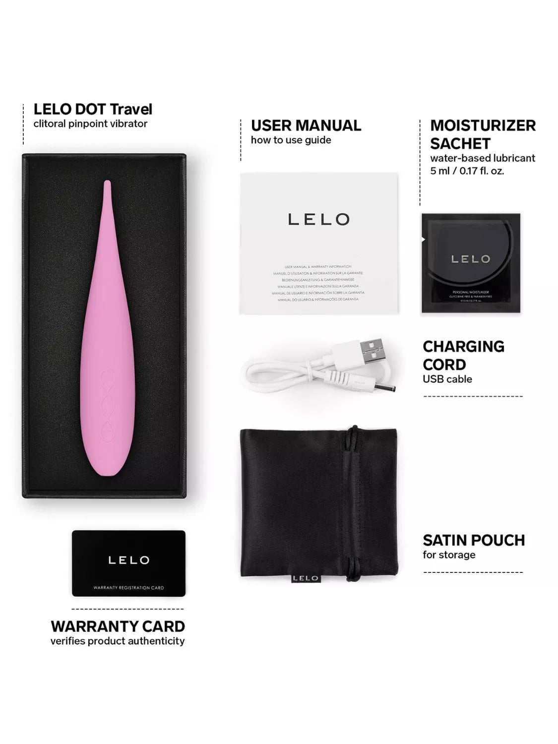 LELO DOT Travel vibrator pink, UK version
