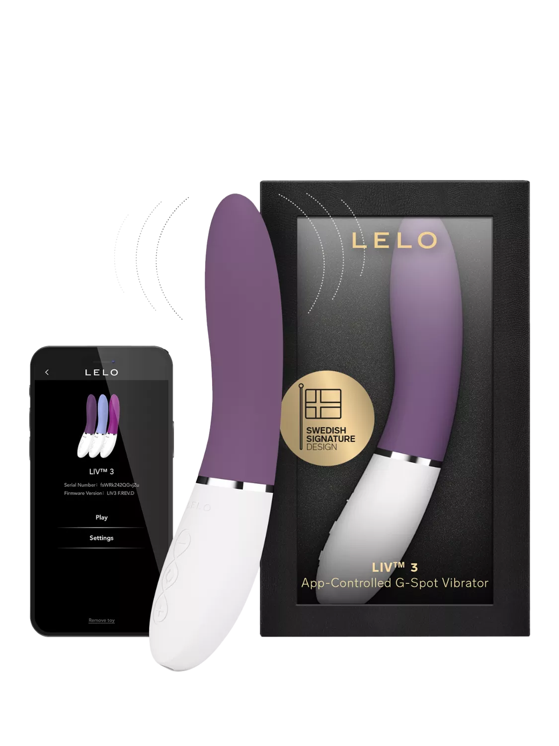 LELO LIV 3 Plum sex toy, UK version