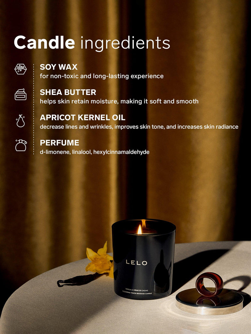 LELO Flickering Touch massage candle black pepper pomegranate 400g, UK version