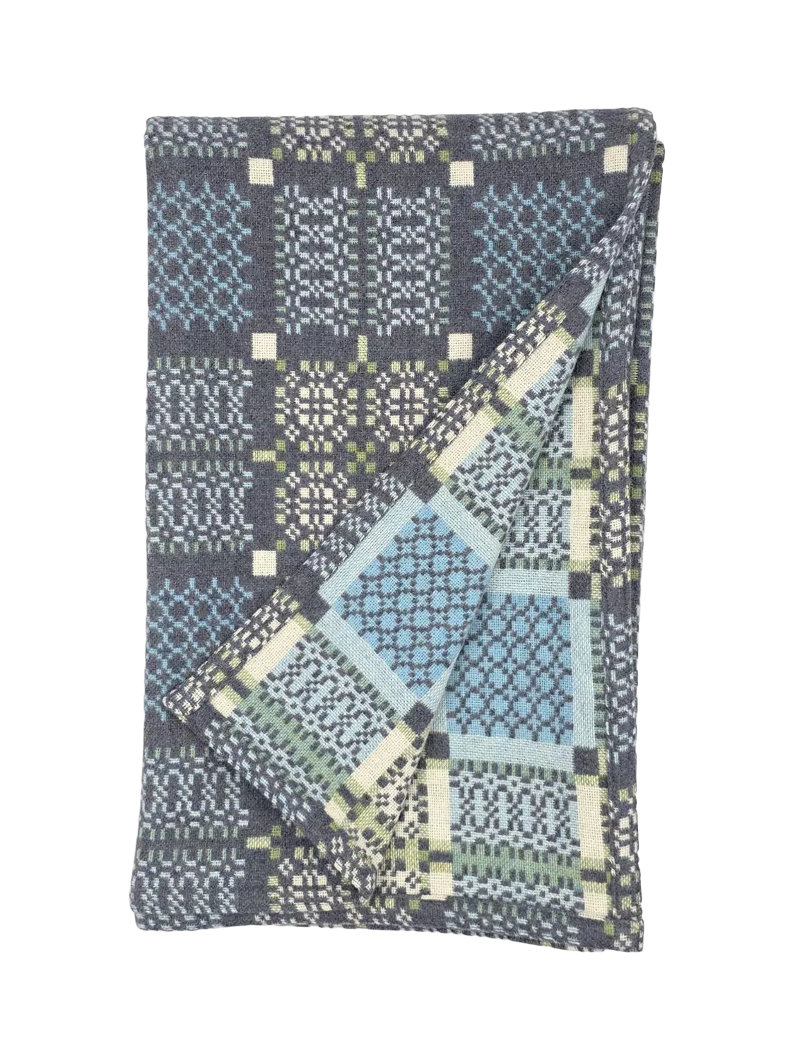 Melin Tregwynt Knot Garden lambswool throw 200x120cm, UK version