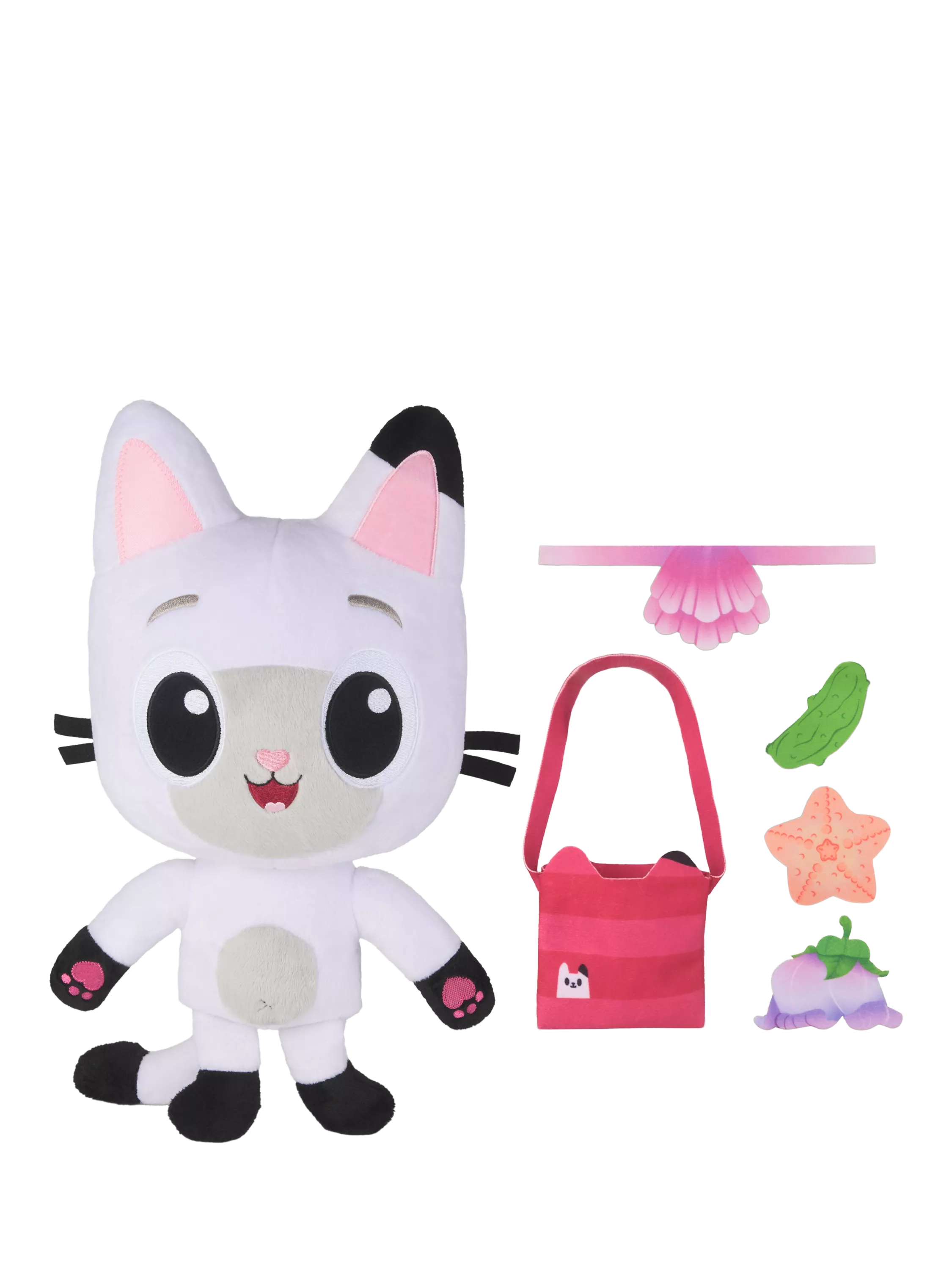Gabby's Dollhouse Pandy Paws interactive plush toy with sound effects (British brand)