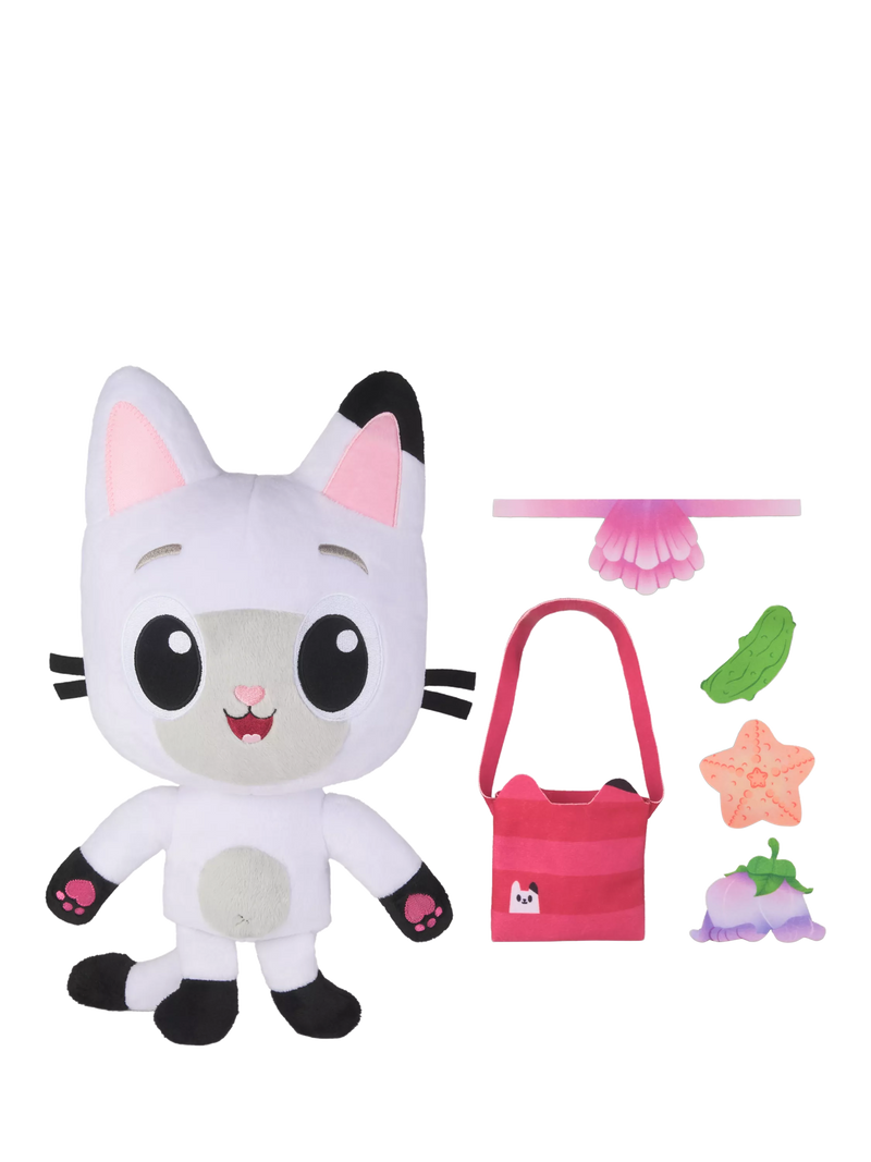 Gabby's Dollhouse Pandy Paws interactive plush toy with sound effects (British brand)