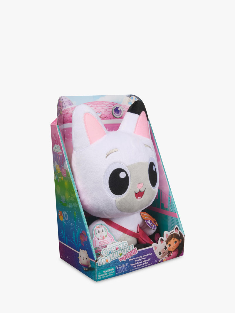 Gabby's Dollhouse Pandy Paws interactive plush toy with sound effects (British brand)