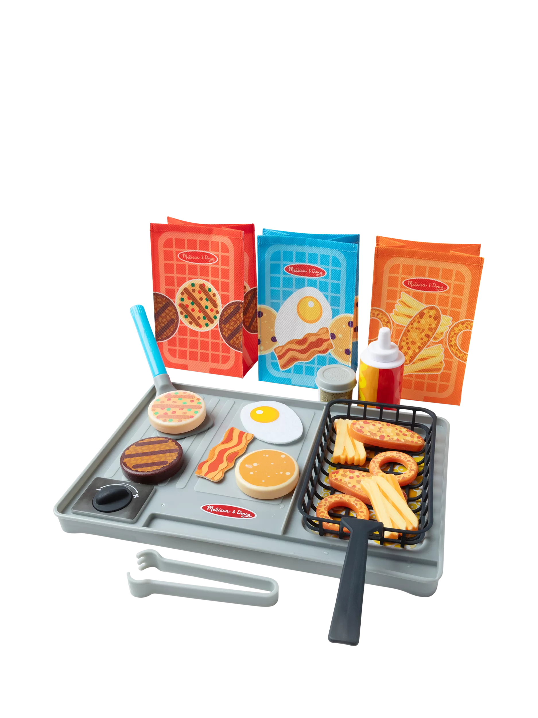 Melissa & Doug colour reveal grill playset with play food - British product