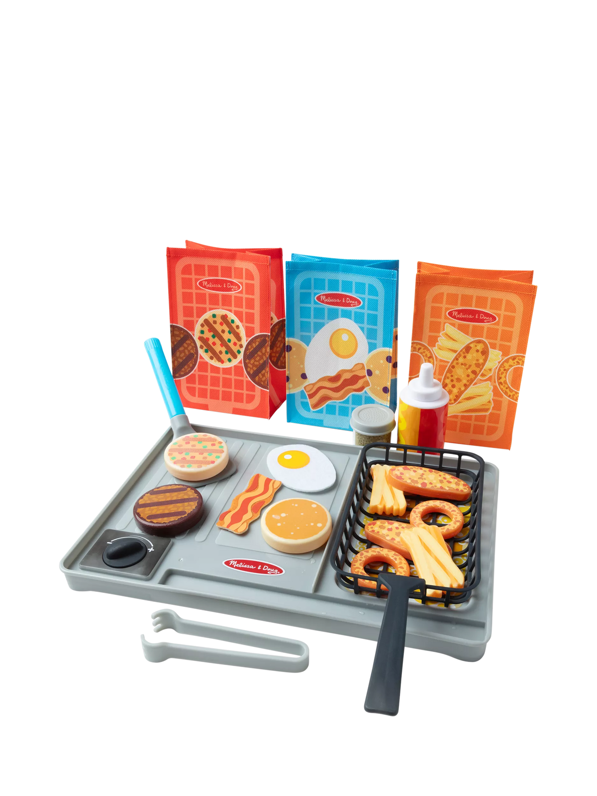 Melissa & Doug colour reveal grill playset with play food - British product