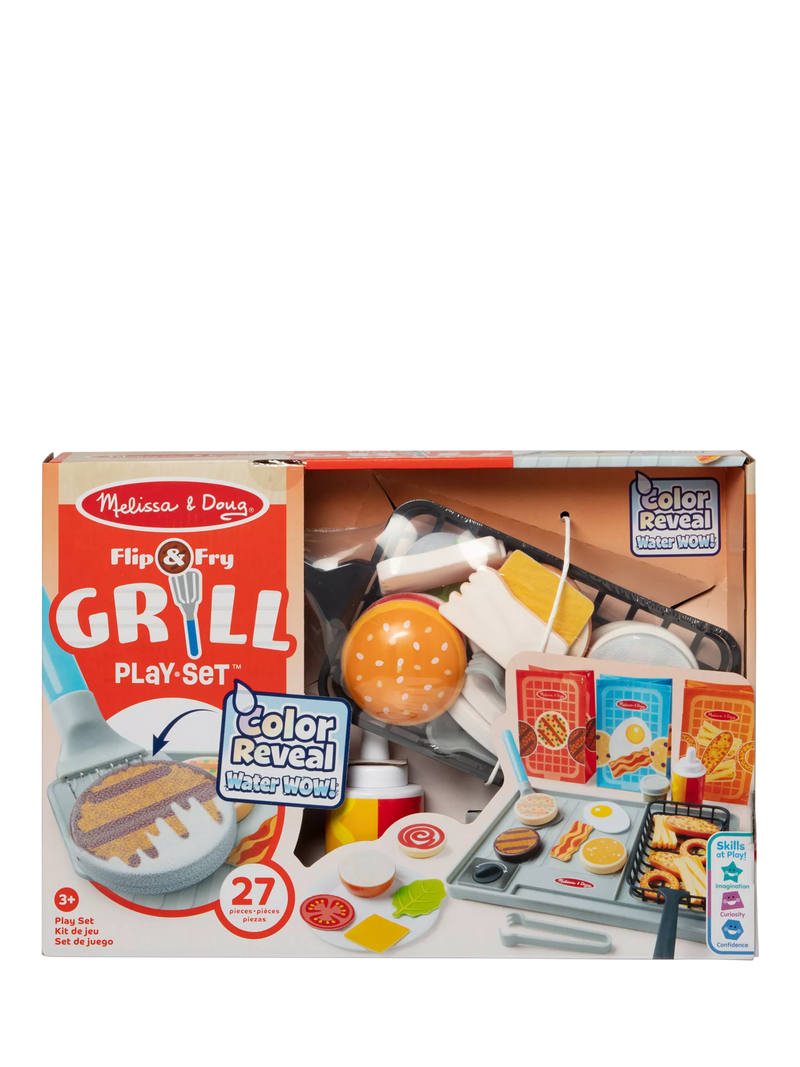 Melissa & Doug colour reveal grill playset with play food - British product