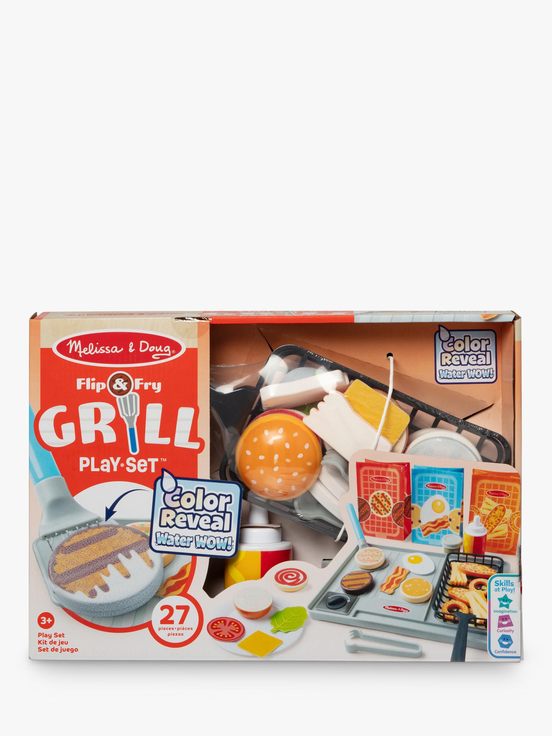 Melissa & Doug colour reveal grill playset with play food - British product