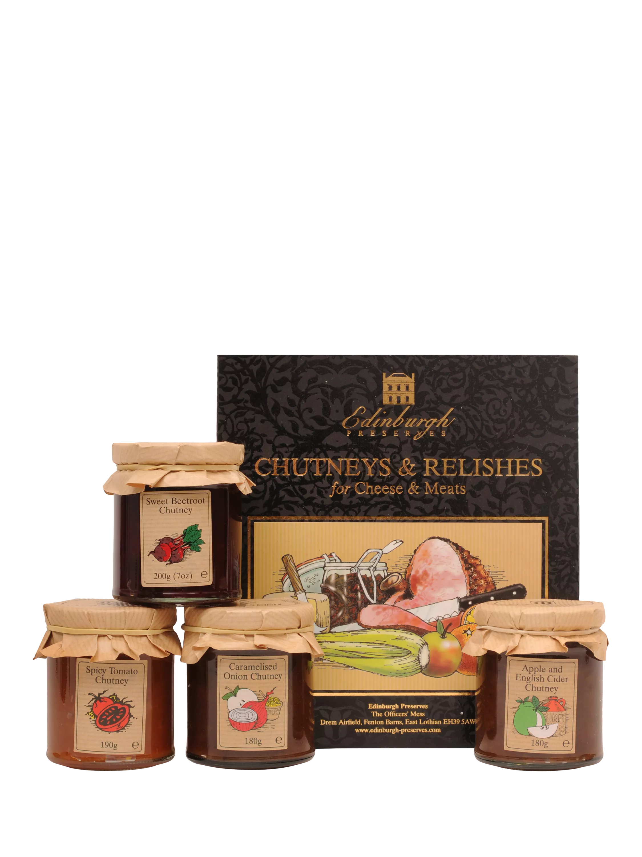Edinburgh Preserves chutneys and relishes box 750g - British product