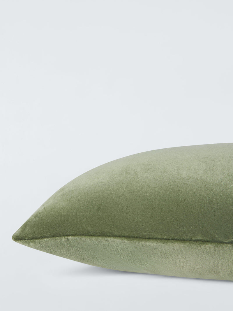 John Lewis rectangular cotton velvet cushion 40x60cm, UK version