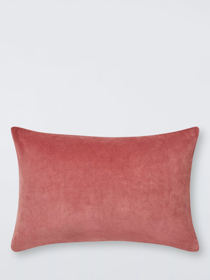 John Lewis Rectangular Cotton Velvet Cushion - Paprika