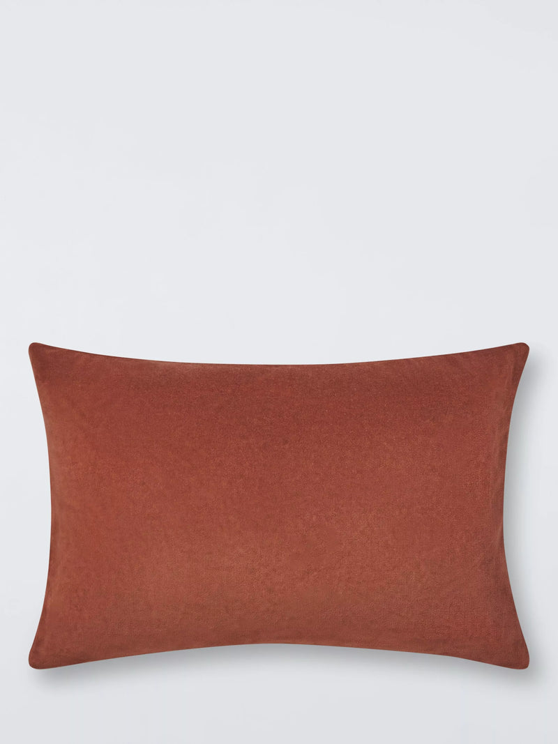 John Lewis Rectangular Cotton Velvet Cushion - Hibiscus